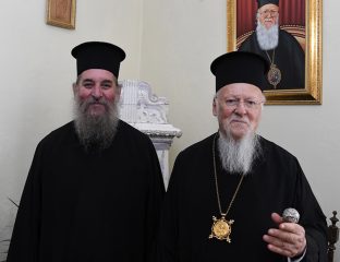 Ο Οικ. Πατριάρχης με τον Σεβ. Ίμβρου και Τενέδου κ. Κύριλλο