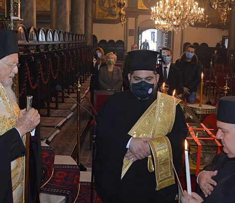 Χειροθεσία του Ά Δομέστικου Γ. Κιοσέογλου από τον Οικουμενικό Πατριάρχη